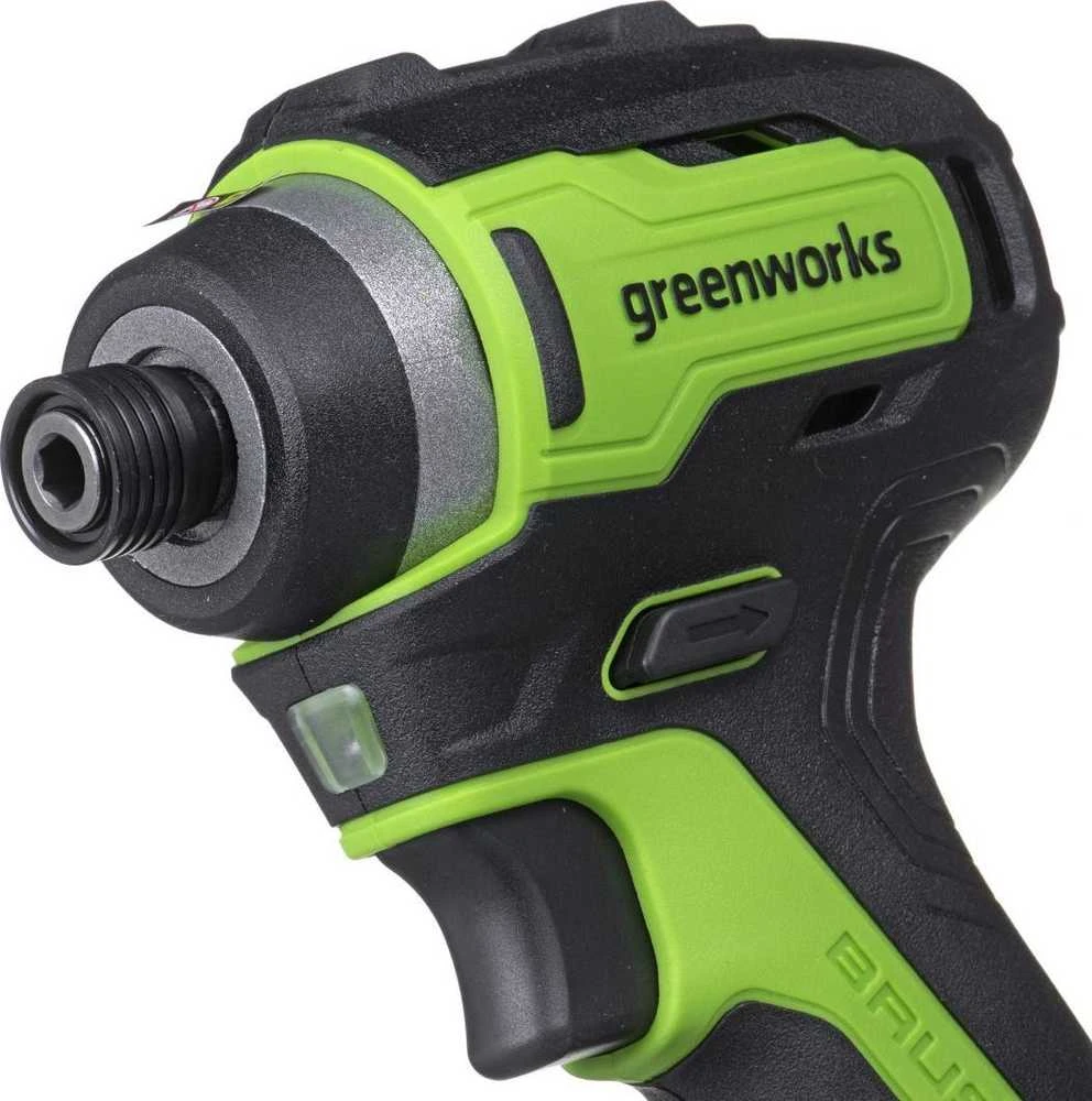 Smūginis suktuvas-gręžtuvas Greenworks GD24D200; 24 V (be akumuliatoriaus ir pakrovėjo)