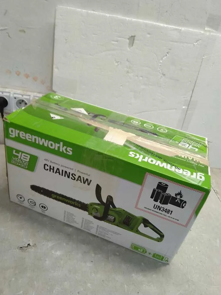 Grandininis pjūklas Greenworks GD24X2CS36; 2x24 V; 36 cm juosta (be akumuliatoriaus ir pakrovėjo)