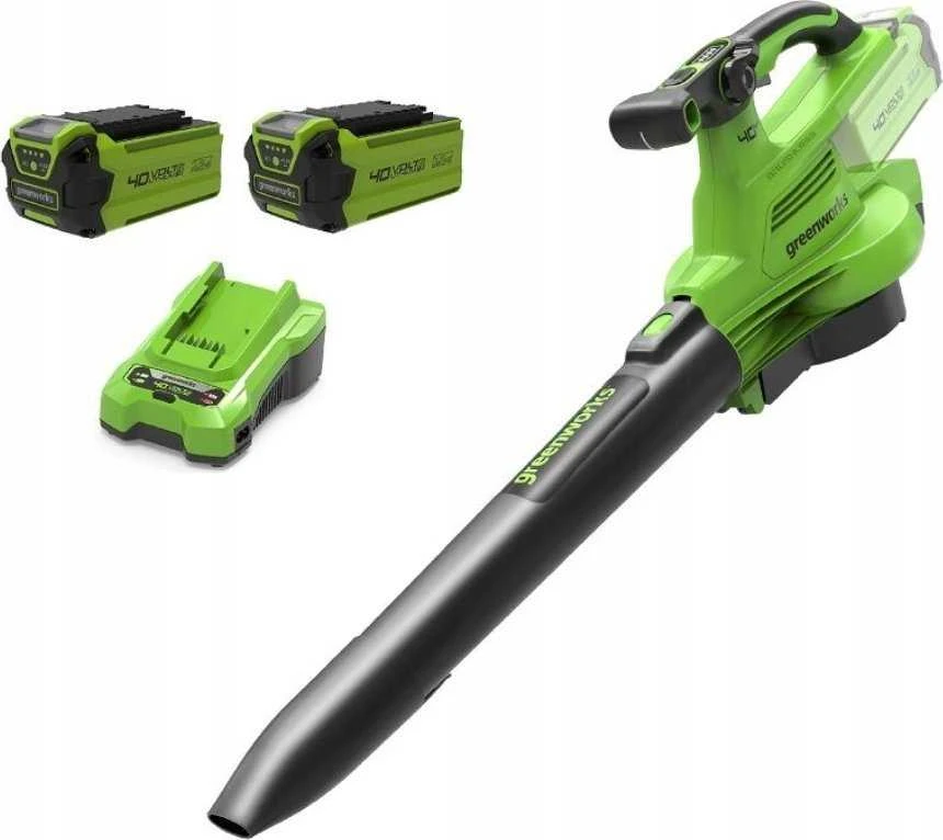 Akumuliatorinis lapų siurblys-pūstuvas Greenworks GD40BVIIK2X; 40 V; 2x2,0 Ah akum.