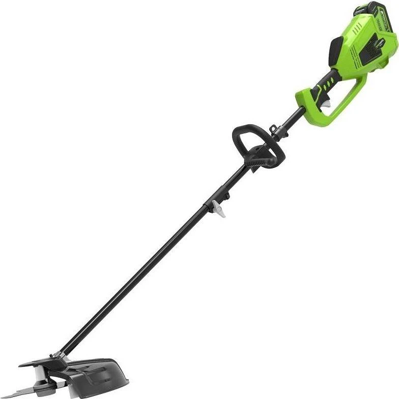 Greenworks styginė žoliapjovė ir krūmapjovė viename 40V GD40BCK4 (su 4Ah akumuliatoriumi)