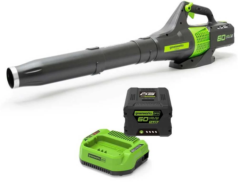 Akumuliatorinis lapų pūstuvas Greenworks GD60ABK4; 60 V; 1x4,0 Ah akum.
