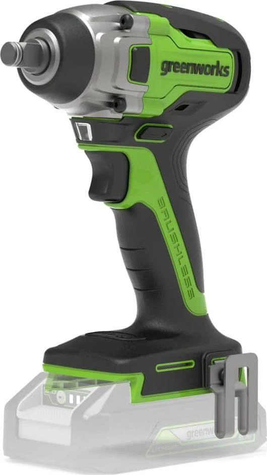 Smūginis veržliasukis Greenworks GD24IW400; 24 V (be akumuliatoriaus ir pakrovėjo)