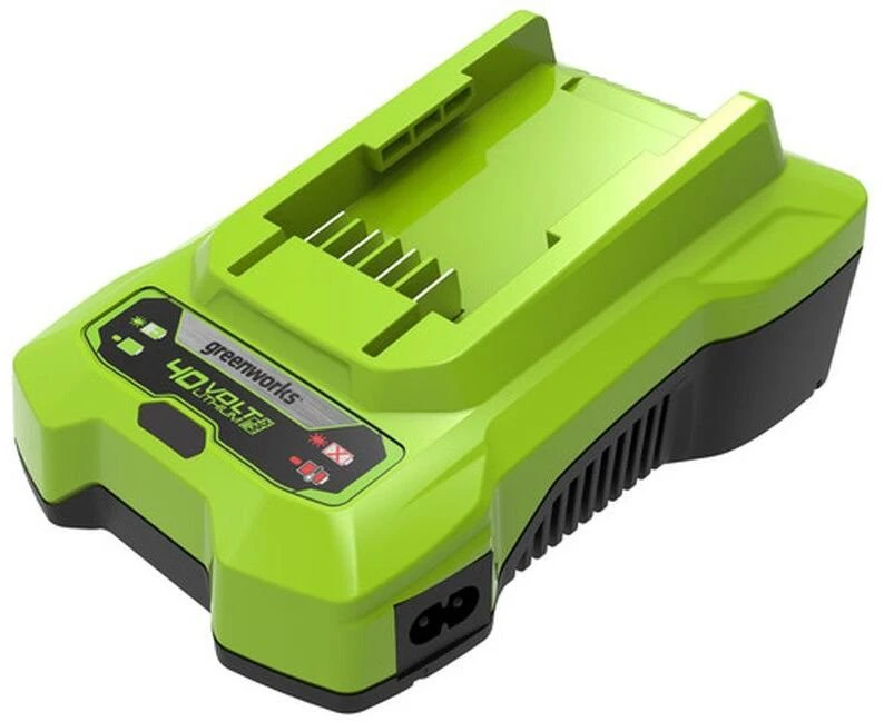 Greenworks 40V baterijų įkroviklis su indikacija