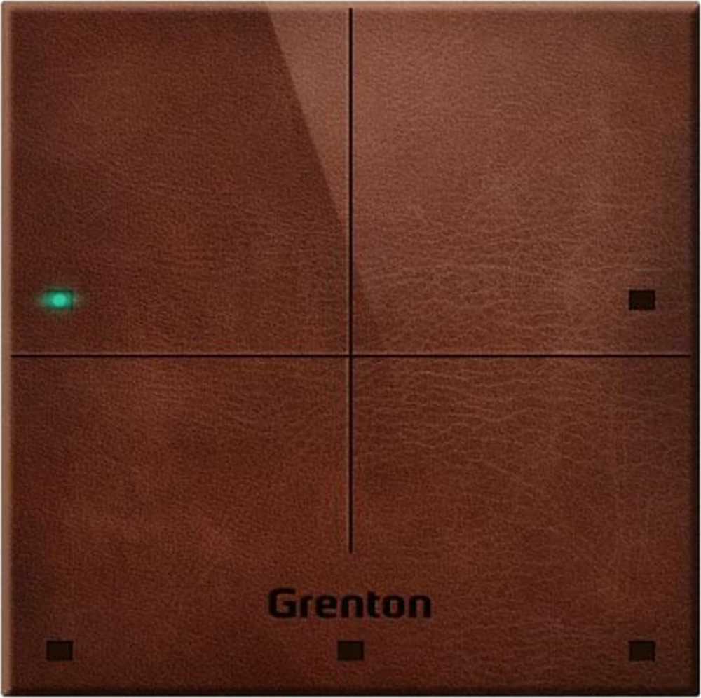 GR1 GRENTON TOUCH PANEL/ 4 TOUCH FIELDS/ TF-BUS/ DARK, MADE OF NATURAL LEATHER FRONT