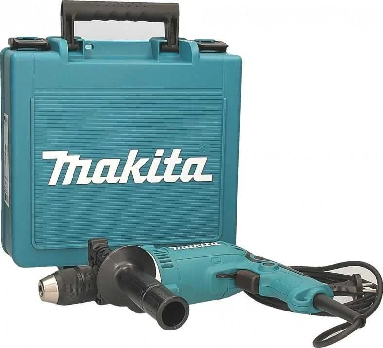 Makita smūginis gręžtuvas HP1631K 710W 1.9 kg, su lagaminu