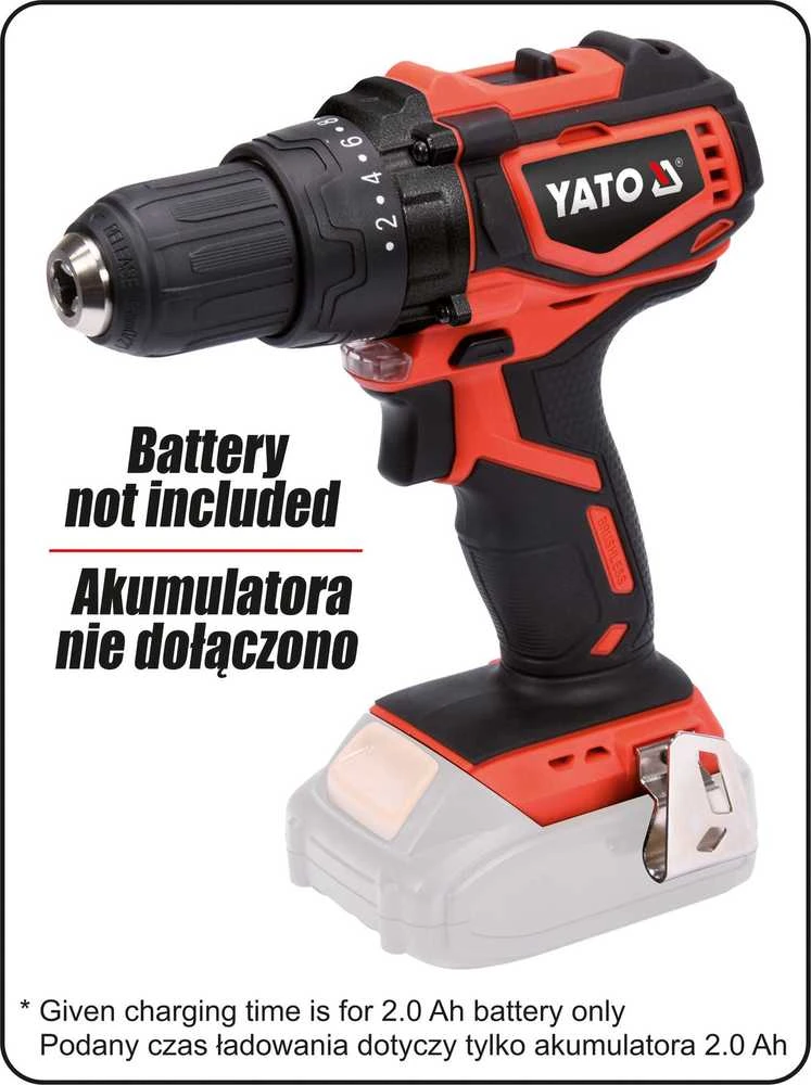 Suktuvas-gręžtuvas Yato YT-82795; 18 V (be akumuliatoriaus ir pakrovėjo)