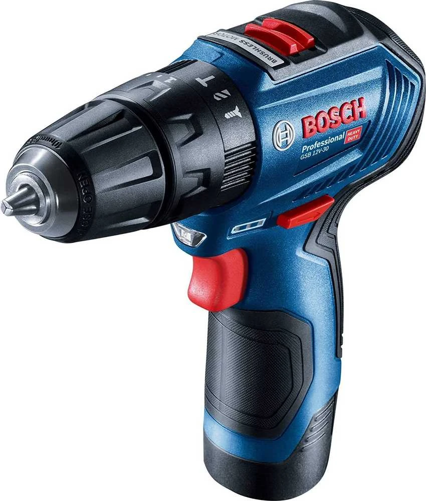 Smūginis suktuvas-gręžtuvas Bosch GSB 12V-30; 12 V; (be akumuliatoriaus ir pakrovėjo)