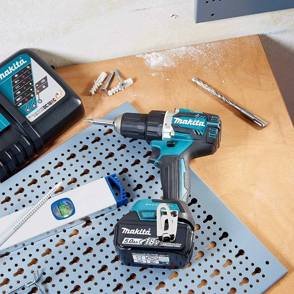 Makita DDF484RTJ Akumuliatorinis gręžtuvas, 18 V, 2x 5,0 Ah Li-ion, 54/36 Nm, 1,6kg, LED, MAKPACK