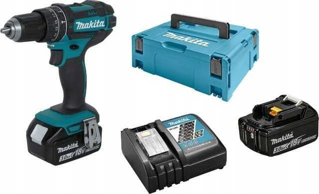 MAKITA smūginis suktuvas-gręžtuvas 18V 62/36Nm 2 x 3,0Ah LI-ION WALIZKA MAKPAC DHP482RFJ