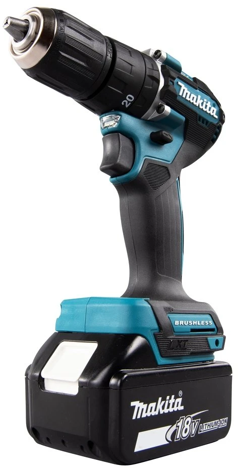 MAKITA akumuliatorinis smūginis suktuvas gręžtuvas DHP487RAJ 18V 40/25Nm 2x2,0Ah