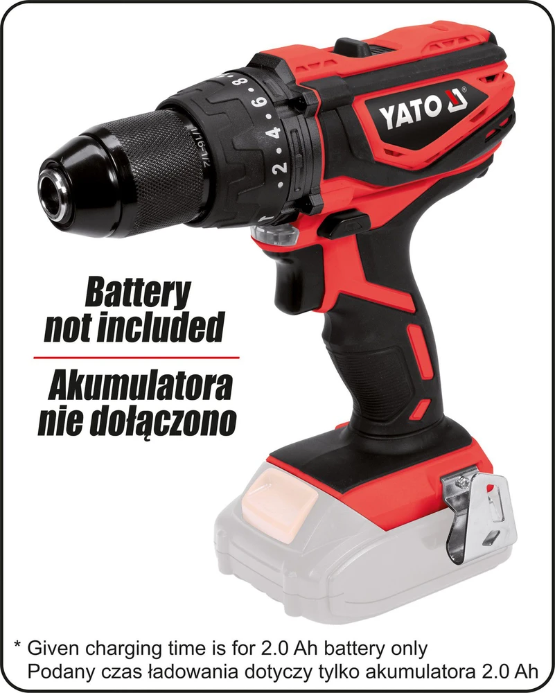 Yato smūginis suktuvas - gręžtuvas YT-82787, 18V, 40Nm, be akumuliatoriaus ir kroviklio