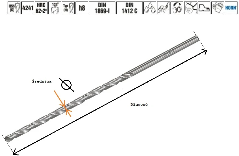 Grąžtas Art-Pol grąžtai METAL balta Kp PRZEDŁUŻANE 4,0 x 220mm