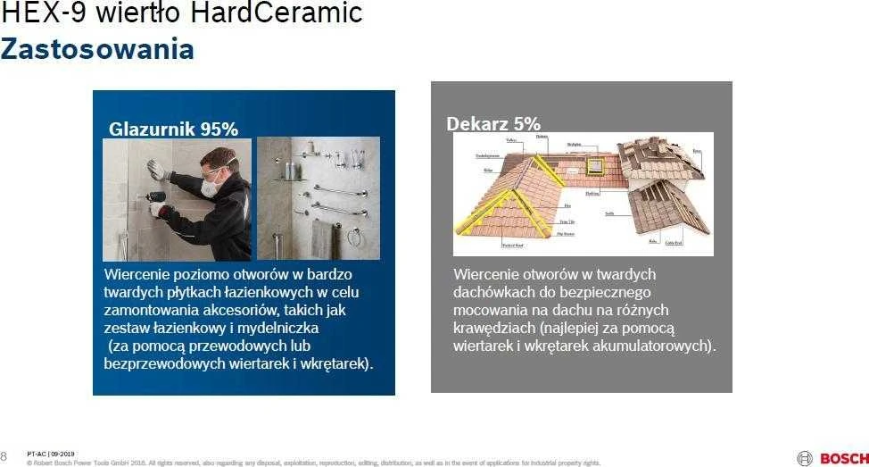 Grąžtas Bosch BOSCH Gražtai HEX-9 HARD CERAMIC 10 x 90 B2608579509