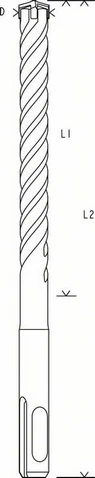 Bosch SDS-plus-5X grąžtas 5.5x100x160 ,mm 1 vnt.
