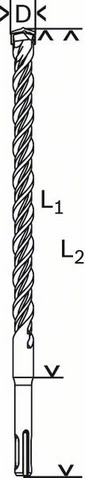Bosch SDS-plus-5 grąžtas (S4L) 6 x 400 x 465 mm,1 vnt.