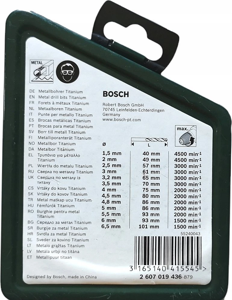 Grąžtas Bosch 13 dalių grąžtų kompl. metalui