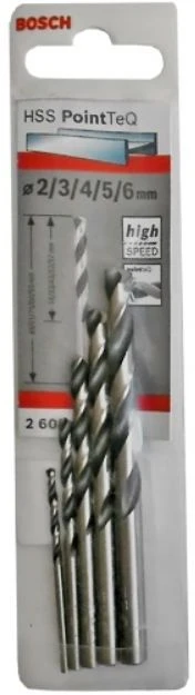 Bosch 5 PointTeQ grąžtas kompl. 2/3/4/5/6 mm