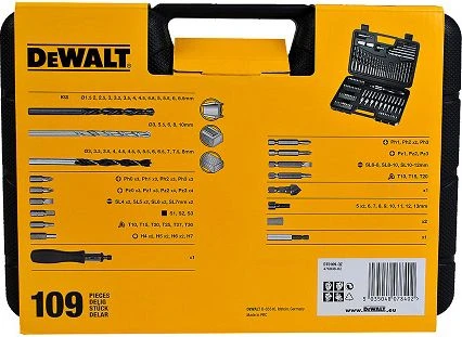 Dewalt grąžtų ir sukimo antgalių rinkinys 109 vnt. DT0109