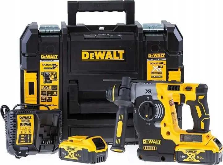 DEWALT akumuliatorinis perforatorius DCH273P2T SDS-PLUS, 18V, 2.1J, 2 x 5.0Ah, TSTAK