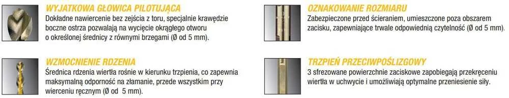 Grąžtas DEWALT grąžtai KOBALTOWE DO METALU 6,5mm 10vnt.