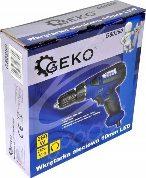 Gręžtuvas Geko Suktuvas jungiama į tinklą 230V 10mm LED/ (10)