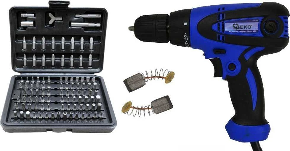 Gręžtuvas Geko Suktuvas jungiama į tinklą 230V 10mm LED/ (10)