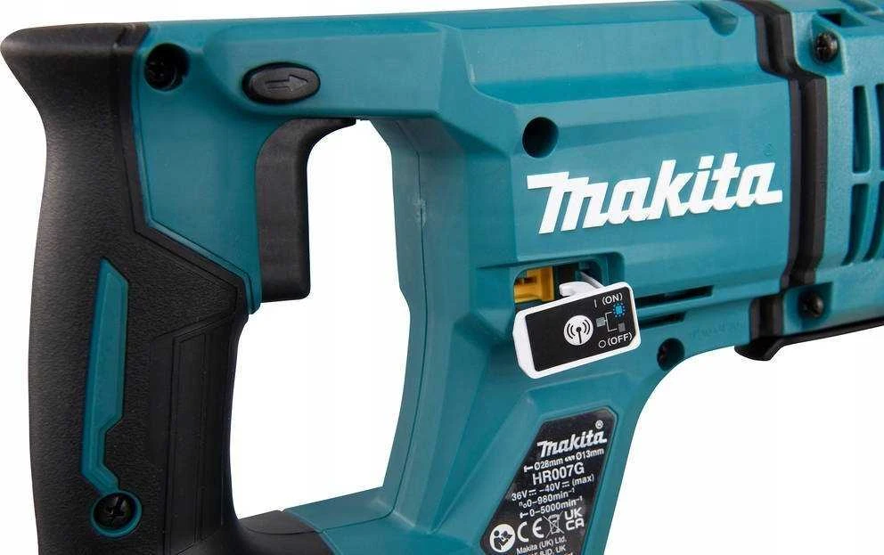 Makita HR007GZ Perforatorius XGT, 3,0 J, 28mm; 3,8kg, bešepetėlinis variklis, AFT; AWS (be AWS lusto); AVT; Soft no load; XPT; "Z" versija - komplektuojamas be akumuliatoriaus ir kroviklio
