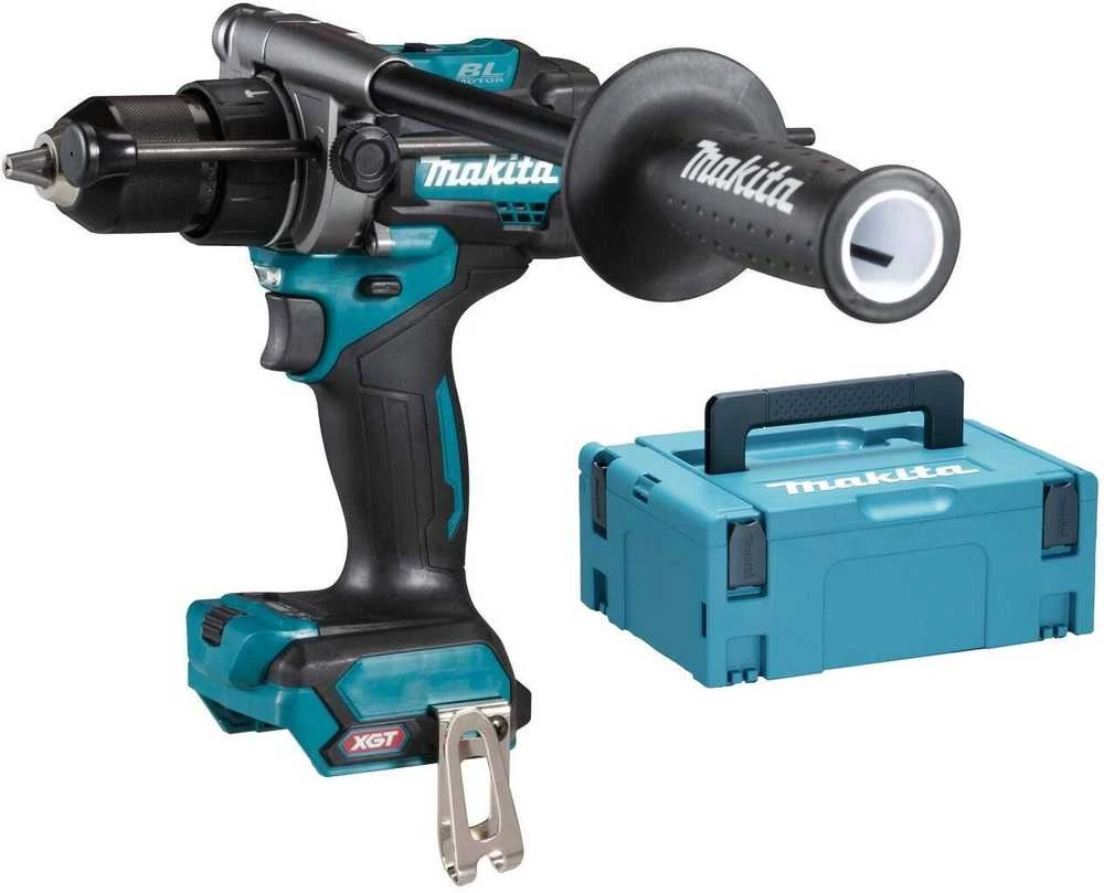 Makita 40V XGT suktuvas su šonine rankena ir lagaminu