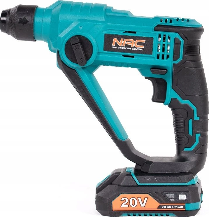 Perforatoriaus NAC su baterija ir įkrovikliu – HE-SDS-LI-ST-20V
