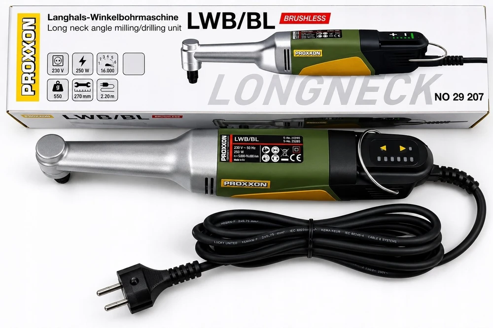 Kampinė šlifavimo mašina / graveris 250W PROXXON LWB/BL 230V Art. 29207