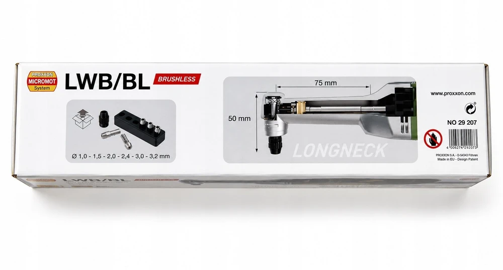 Kampinė šlifavimo mašina / graveris 250W PROXXON LWB/BL 230V Art. 29207