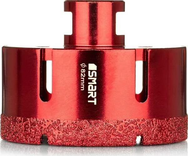 Grąžtas 82 mm deimantinis pjūklas sausam gręžimui kampiniu šlifuokliu, M14 sriegis, 365 SMART [SM-25-820]