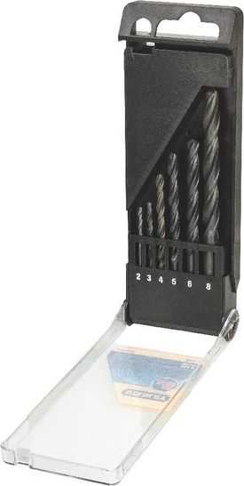 Grąžtas Stanley Wiertła Metalo grąžtai HSS-R DIN338 - 6 vnt. rinkinys, skerspjūviai 2, 3, 4, 5, 6, 8 mm