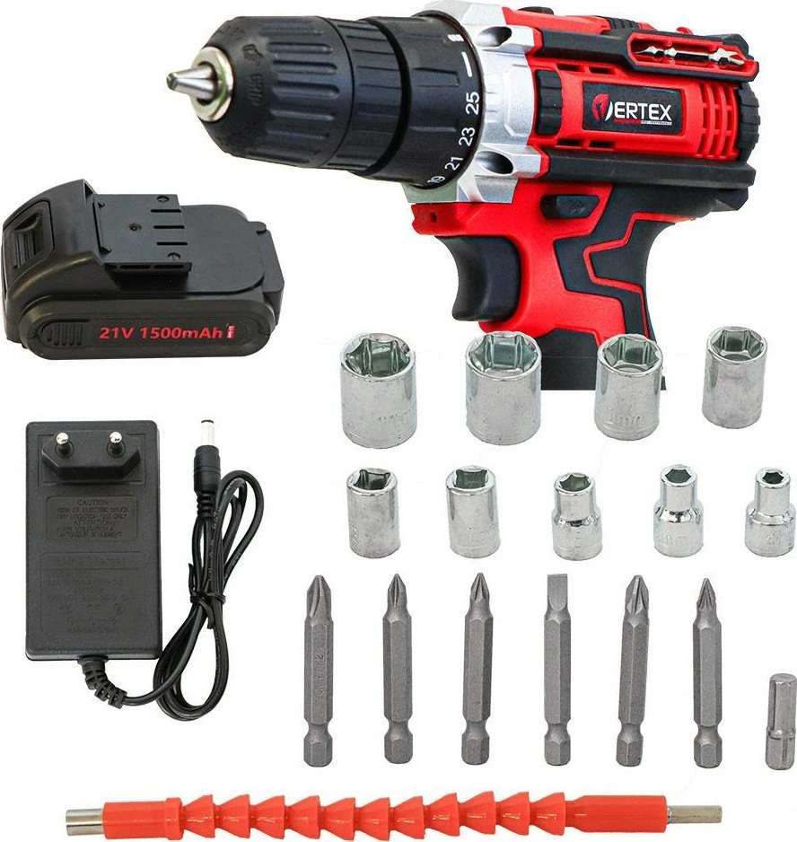 Vertex 21V akumuliatorinis suktuvas su priedų rinkiniu