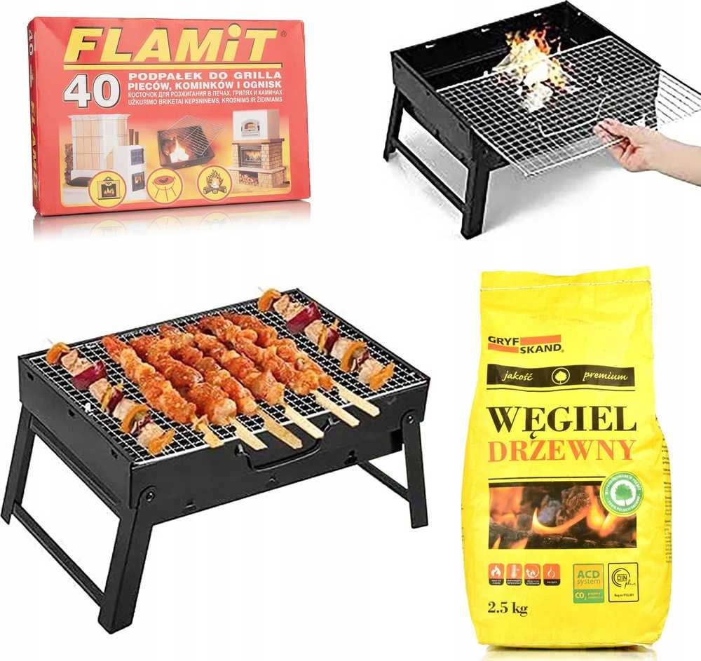 Oem Folding camping garden grill RC-K-933 juodas