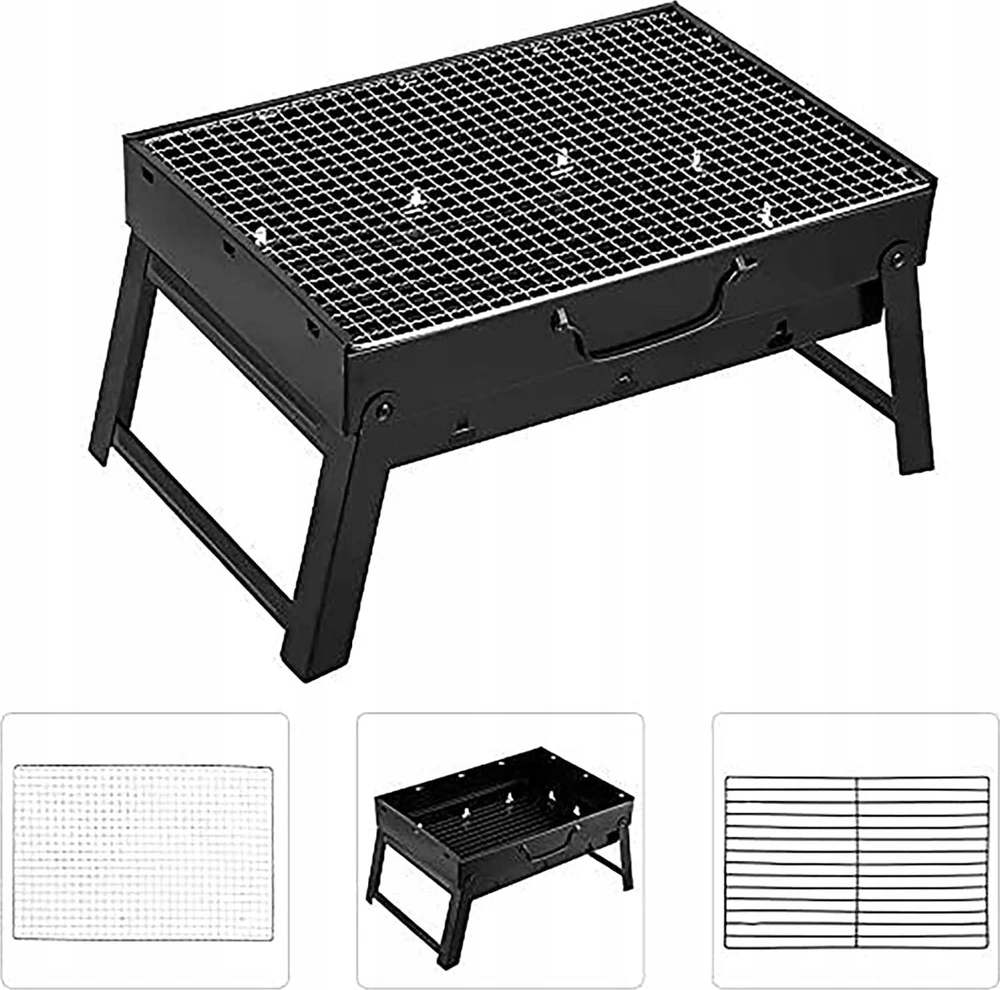 Panel Hurtowy RealB2B Sulankstomas kempingo sodo grilis RC-K-933 juodas
