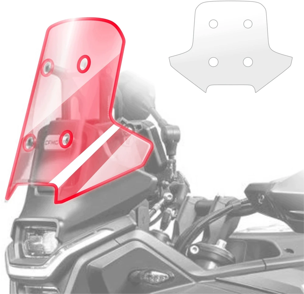 GrizzGlass bespalvė apsauginė plėvelė BodyShield CFMOTO 450MT (2024-2026) vėjo deflektoriui (GRZ22335)