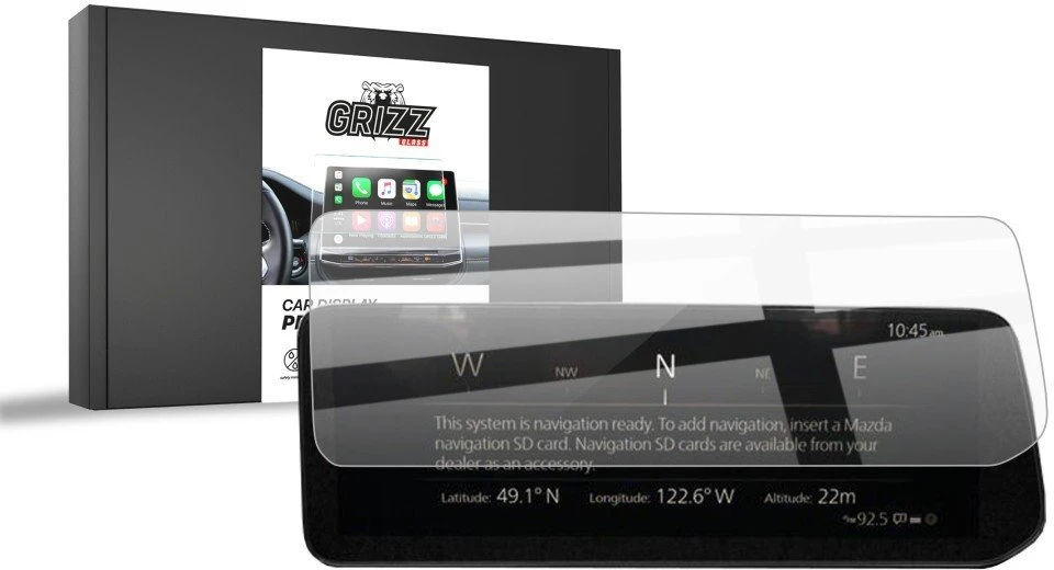 „GrizzGlass“ navigacijos dėklas „GrizzGlass“ automobilio ekrano apsauginė keraminė plėvelė, skirta „Mazda 3 10.25“ (2023–2025)