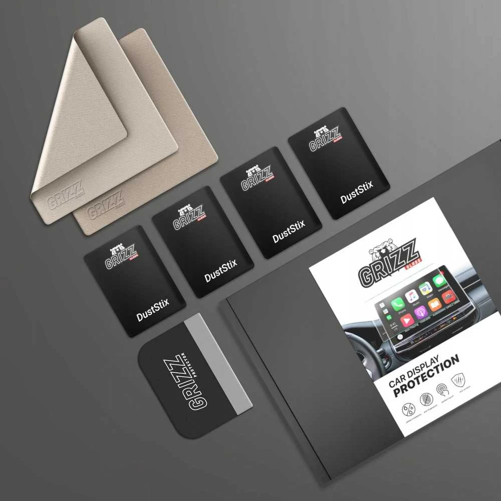„GrizzGlass“ navigacijos dėklas „GrizzGlass“ automobilio ekrano apsauginė keraminė plėvelė, skirta „Peugeot 3008“ oro kondicionieriaus skydeliui (2024 m.)