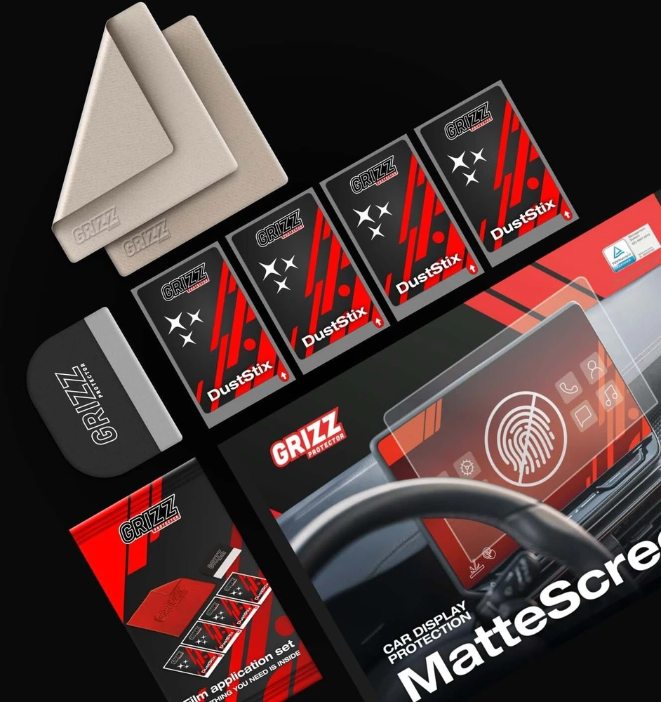 GrizzGlass „CarDisplay Protection“ navigacijos dėklas su matine plėvele, skirtas BYD ATTO 2 (2025) 12,8'' [2w1]
