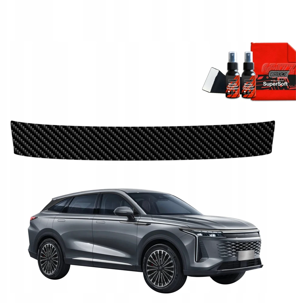 GrizzGlass Anglies plėvelė ant bagažinės slenksčio BodyShield, skirta OMODA 9 Super Hybrid (2025)