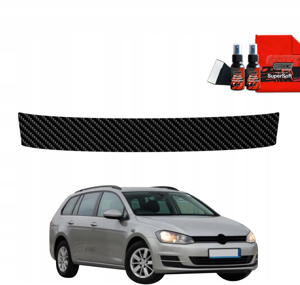 GrizzGlass Karboninė plėvelė ant bagažinės slenksčio BodyShield, skirta Volkswagen Golf 7 Variant (2013-2020)