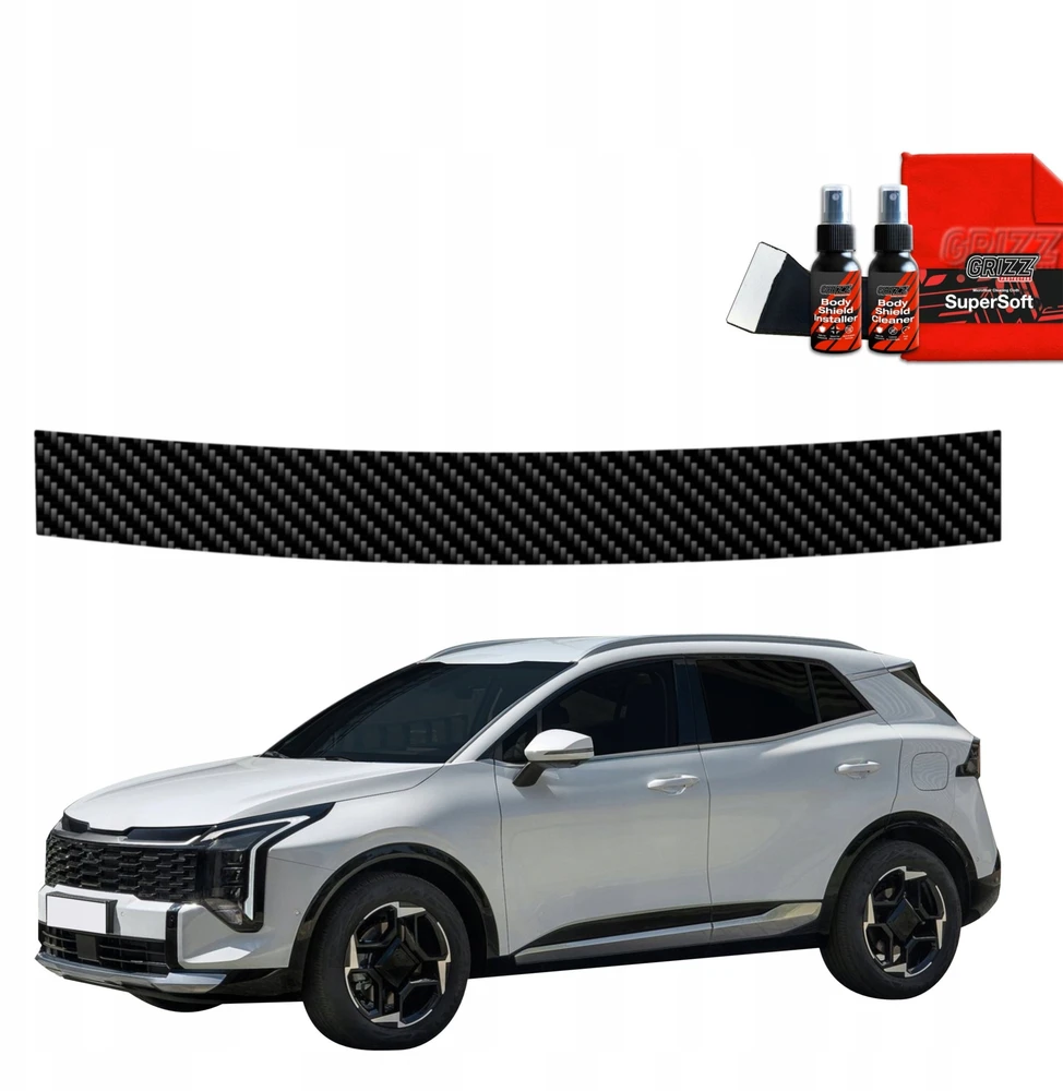 GrizzGlass Karboninė plėvelė bagažinės slenksčiui GrizzGlass BodyShield, skirta Kia Sportage 5 Facelift (2025)