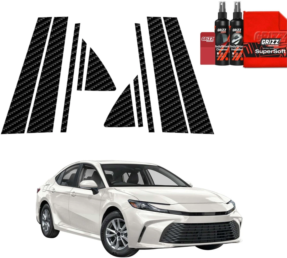 GrizzGlass Karboninė plėvelė ant statramsčių BodyShield skirtas Toyota Camry (2025-2026) [10w1]