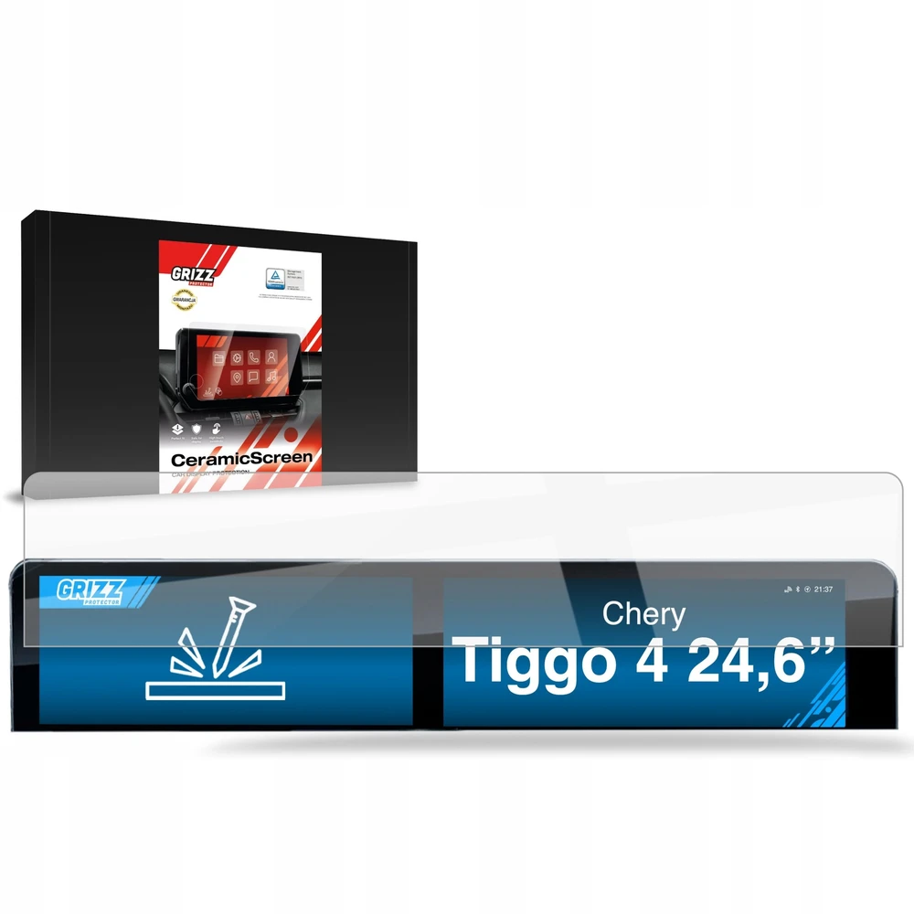 GrizzGlass Keraminė plėvelė GrizzGlass CarDisplay Protection, skirta Chery Tiggo 4 24,6'' (2025-2026)