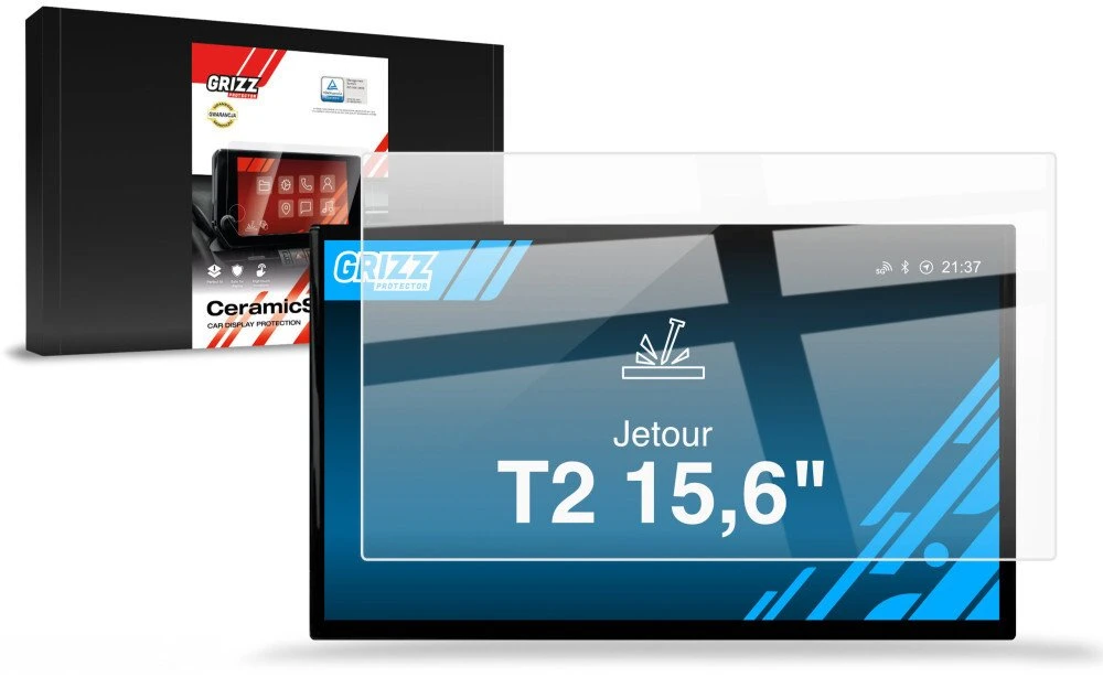 GrizzGlass Keraminė plėvelė GrizzGlass CarDisplay Protection, skirta Jetour T2 15,6'' (2025-2026)
