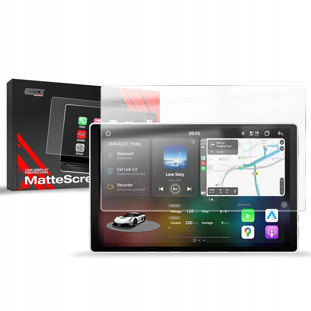 GrizzGlass Matinė plėvelė GrizzGlass CarDisplay Protection, skirta Android Radio 11,5