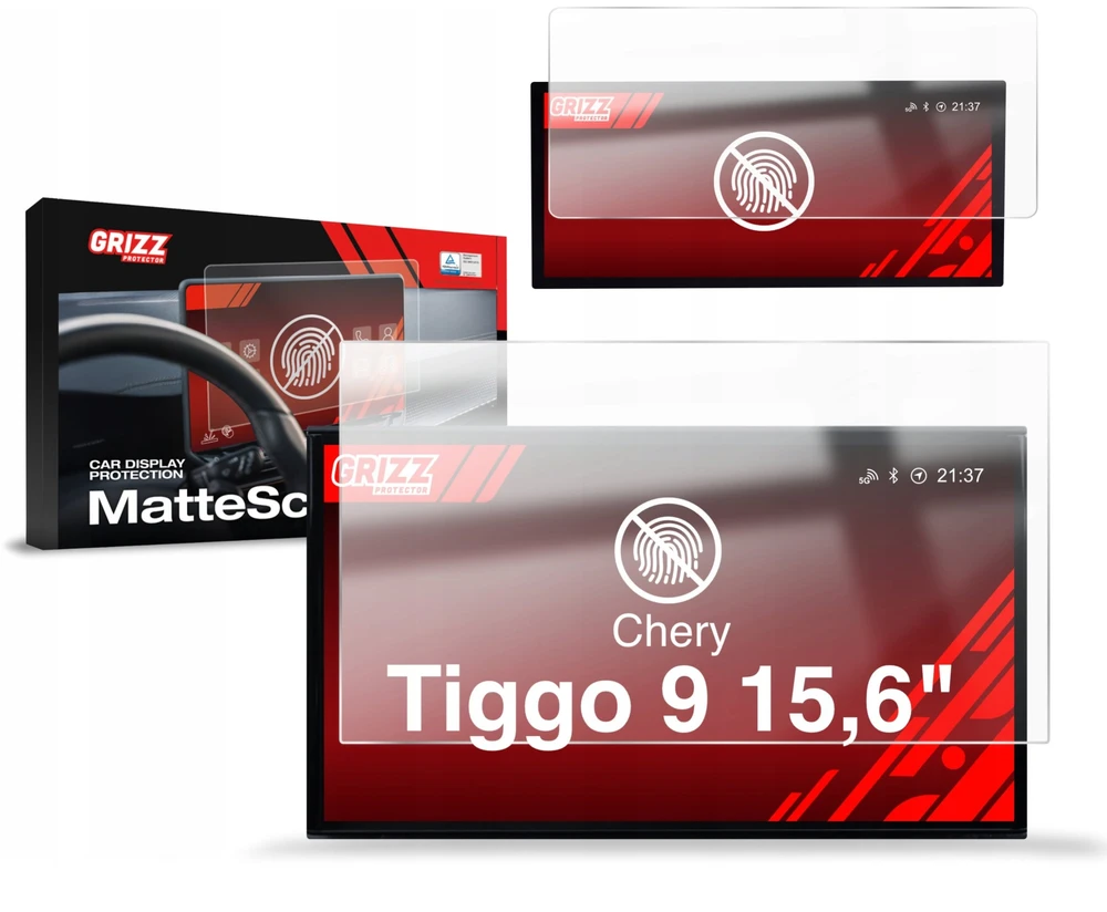 GrizzGlass Matinė plėvelė GrizzGlass CarDisplay Protection skirtas Chery Tiggo 9 15,6'' (2025-2026) [2w1]