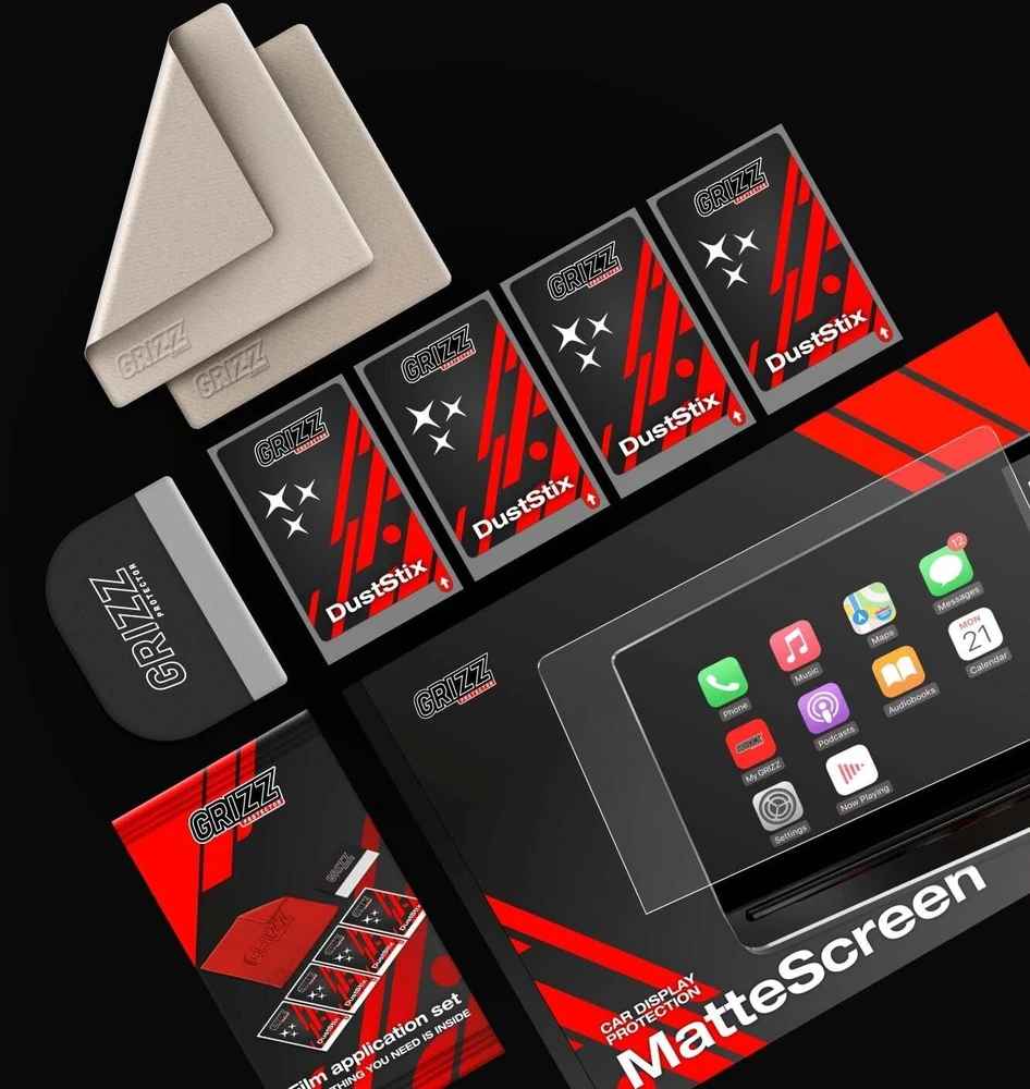 GrizzGlass Matinė plėvelė GrizzGlass CarDisplay Protection, skirta QJMotor SRT 900 SX 7'' (2025)