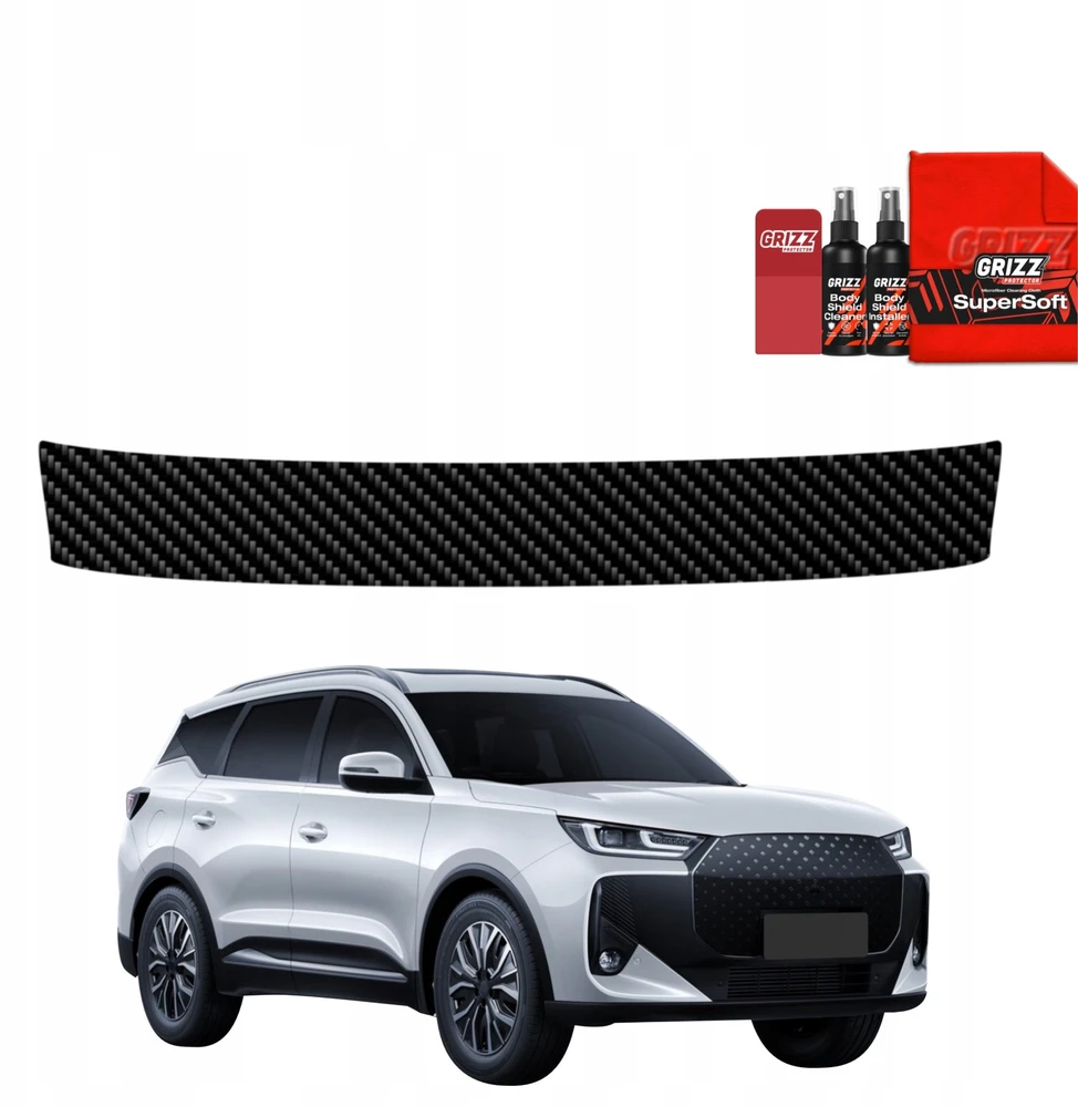 GrizzGlass Plėvelė bagažinės slenksčiui BodyShield Carbon, skirta Chery Tiggo 7 (2025-2026)